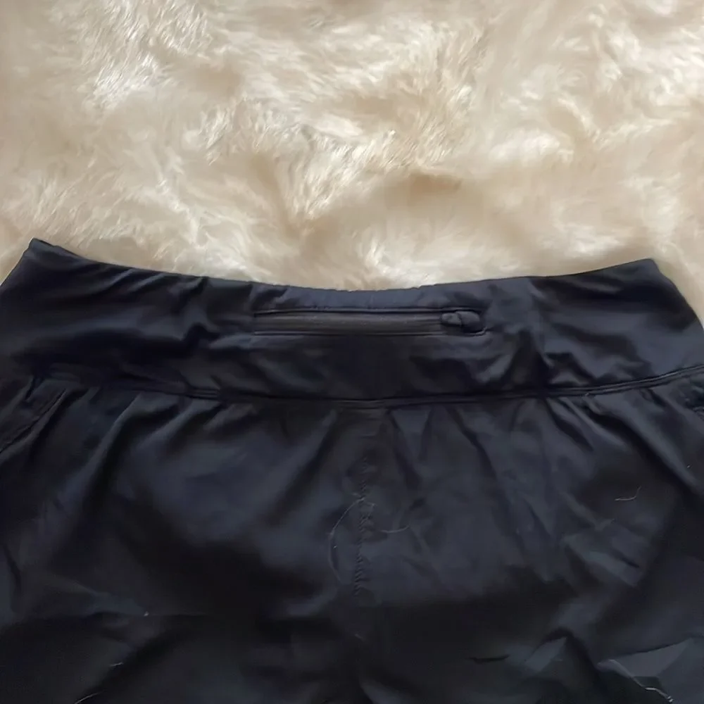 Nike Womens Black White Flex Dri Fit Shorts Size Small S pocket Quick Dry Long